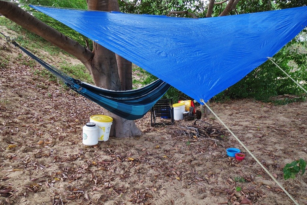 acampamento para chuva