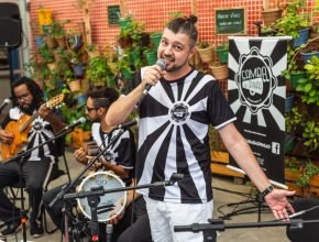 Thiago Padoca com o Samba da Opinião