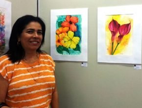 Ocirema Pacheco-aquarela-e-bordado