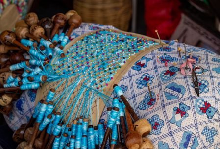 Produção da renda de bilro. Foto- Ana Beatriz Martins